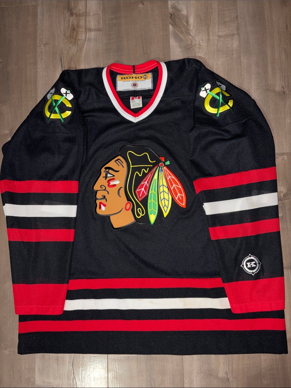 Black Chicago Koho Style Hockey Jersey
